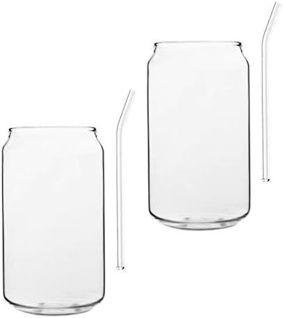 Hemoton Clear Glasses 2pcs bebendo copos com copos de cerveja em forma de lata podem fazer xícaras
