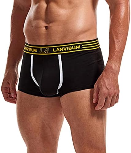 Shorts de boxer bmisEgm para homens embalam boxers sexy calcinha shorts calçada calçada calcinha sólida