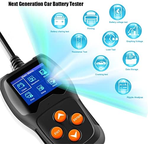Testador de bateria de carro 12V 100 a 2000cca 12 volts Ferramentas de bateria para o carro de diagnóstico de carregamento rápido do carro KW600