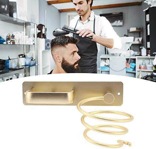 Espaço de secador de cabelo Espaço de alumínio pendurado no banheiro secador de cabelo, dourado