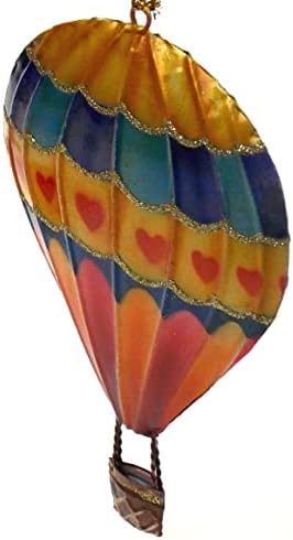 Pacote de ornamentos de balão de ar quente - ornamentos de balão de ar quente multicoloridos Tin 3D