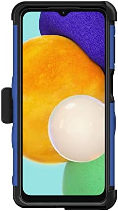 Pacote de parafuso Zizo para Galaxy A13 5G Case com protetor de tela Kickstand Holster cordão - azul