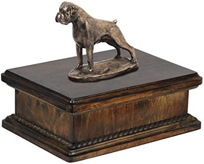 Boxeador, memorial, urna para as cinzas de cachorro, com estátua de cães, exclusiva, Artdog