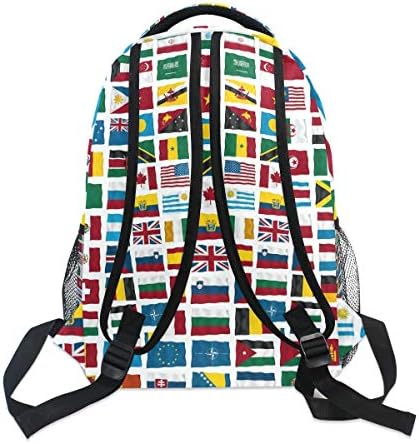 Mochilas de bandeiras do mundo Sacos escolares de laptop para adolescentes para adolescentes homens