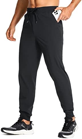 Crz Yoga Mens Lightweight Athletic Golf Pants - Calças de ginástica de treino casual com bolsos