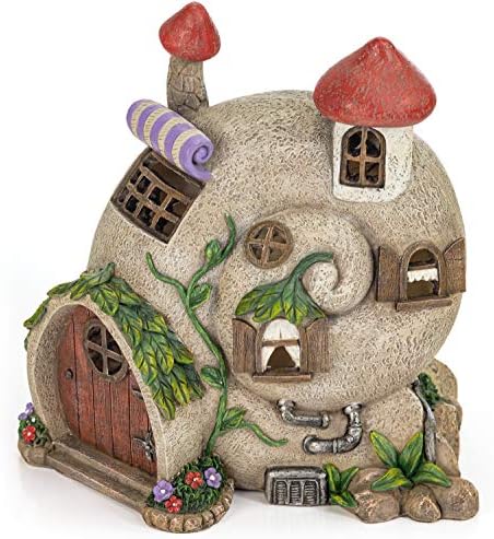 VP Home Snail Shell Fairy Cottage Solar Light para decoração doméstica e ao ar livre, Chanela do caracol,