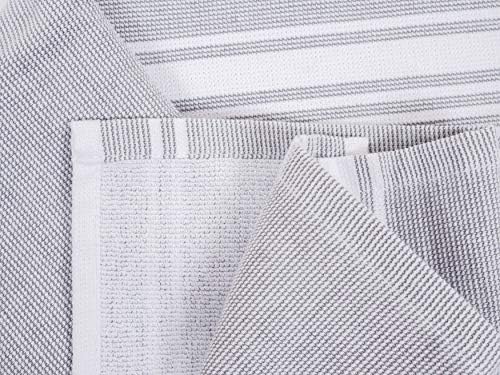 KAF Home Monaco Fio misto tingido Reversível Toalha Terry Toalha de 6, algodão egípcio 100 %, toalhas de cozinha