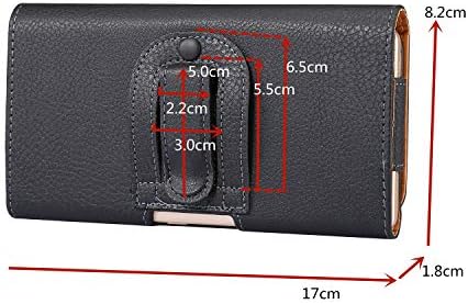 N/A Universal Leather Phone Pouch Case para Samsung Galaxy S20+/S20 Ultra/S10 Lite/Note10 Lite/Note10+/A70/A70S/A20S/A80/A90,