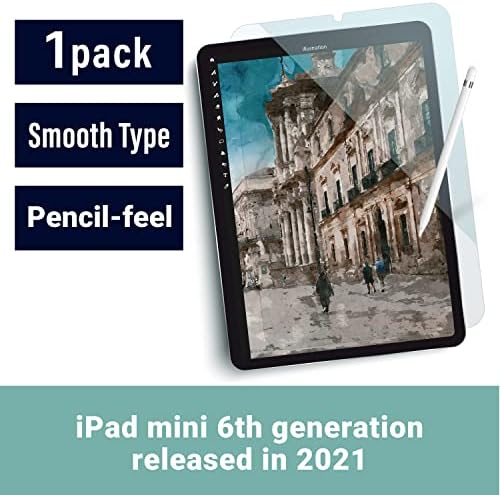 Elecom lápis Feel Screen Protector mais novo, tipo suave, Japão Made, iPad mini 6 Desenho/Notoação/Anti-Glare,