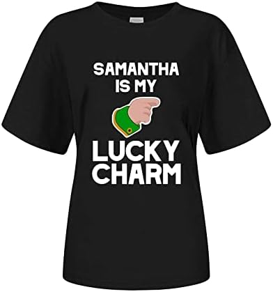 Camisa do dia de St.Patrick para mulheres camisas de estampa de trevo shamrock camisetas soltas tshirts manga curta o pescoço blusa