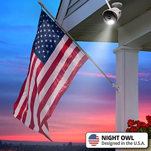 Night OWL SP, LLC Night Owl Wi-Fi IP 4K HD Indoor/Outdoor Dual Spotlight Câmeras com áudio bidirecional,