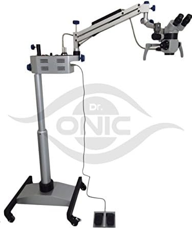 Microscópio de operação cirúrgico 3 etapas, tipo de piso, binóculos inclináveis ​​de 0-180 °, tela de