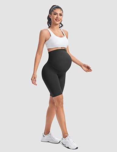 Buttergene Maternity Shorts sobre a barriga Maternity Biker shorts de gravidez brechas de treino atlético de corrida