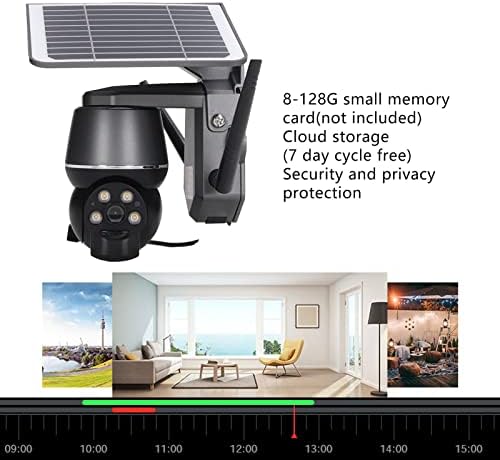 Câmera de segurança solar emefar, áudio de 2 vias IP65 Impermeável Wi -Fi Câmera Smart Camera Smart Safe 120 ° Ultra angular 2MP para Segurança em casa