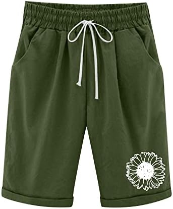 Miashui pijama curto para mulheres impressas no verão calça de algodão de cintura alta plus shorts de tamanho