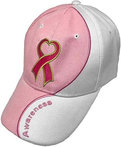 Marca de pato preto Câncer de mama Consciência rosa Fita rosa Capéu/boné de beisebol ajustável