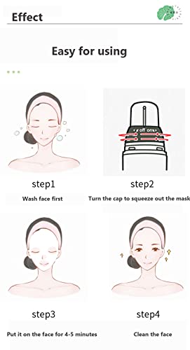 Centella Asiatica Small Bubble Mask, nutrição de limpeza purificadora profunda da pele clara, para reduzir os poros purificando máscara facial, iluminação da pele para todos os tipos de pele homens homens