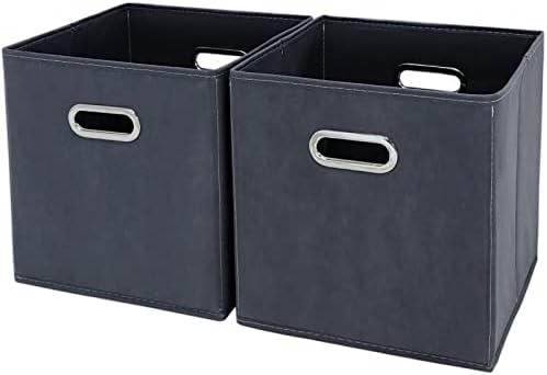 Sevendome Fabric Storage Bins Cube, 11x11x11 Fabby Cubby Organizador com alça, cesta dobrável para armário ou