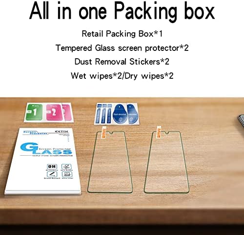 Katin [2-Pack] Vidro temperado para Samsung Galaxy A14 5G Protetor de tela, anti-arranhão, bolhas