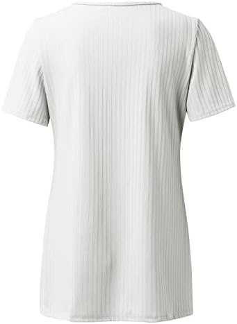 Camisetas de pescoço quadrado vintage de manga curta leve camisetas de manga curta Trendy Triped T para Mulheres