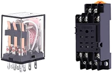 Relé 10set Scruby com bobina de soquete Geral DPDT Micro mini -relé eletromagnético LED AC 110/220V DC 12/24V