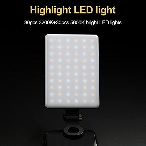 Lâmpada LED de selfie WSSBK Luz de selfie diminuído 3200K 5600K para smartphone Vídeo LIVRA