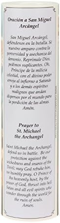 São Michael liderou vela de oração de devoção sem chamas, presente religioso, seguro para hospitais,