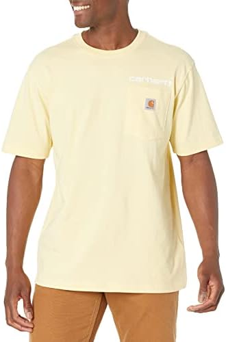 Carhartt Men's Exclusive Logo Fit Fit Heavy-Mantee Camiseta de Logo de Pocket Sleeve