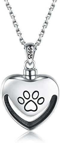 Puppy Sterling Silver Urn Memorial colars para cinzas para cães para sempre juntas cremação de