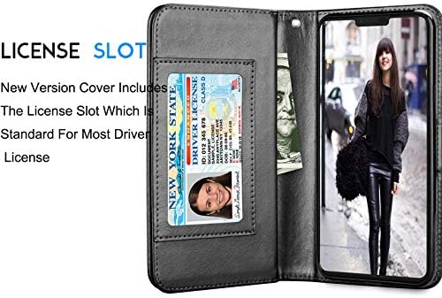 Caso da carteira tekcoo para LG V40 / LG V40 Thinq, ID de luxo Slots de cartão de crédito de dinheiro Slots