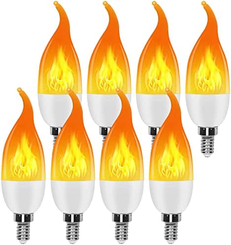 Lâmpadas de chama Kysap Flame, decorações dos namorados lâmpadas de chama LED lâmpadas, 3 modos Lâmpada