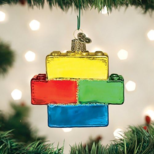 Coleção de brinquedos para crianças de Natal do mundo Old Christmas Ornamentos de vidro para blocos de construção de árvores de Natal