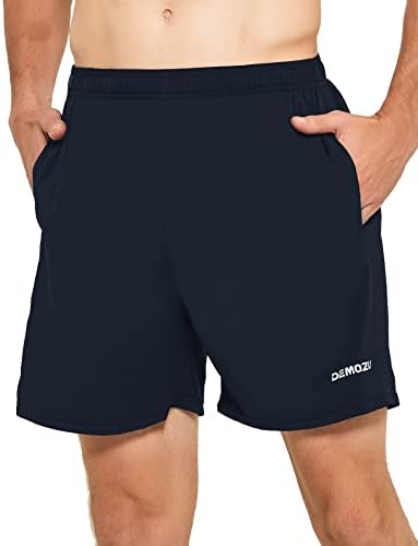 Demozu Men, 5 polegadas de tênis em execução de shorts de ginástica atlética rápida seco de ginástica