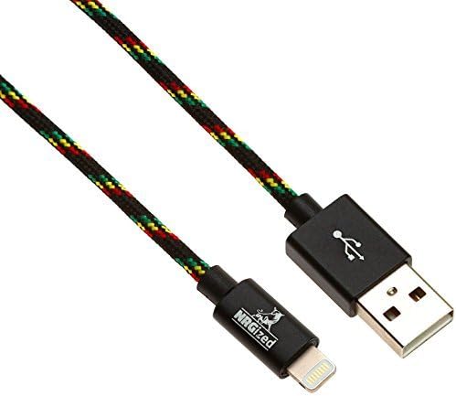NRGPower Premium 3ft Nylon trançado o cabo USB com conector de raios [MFI certificado] para iPhone
