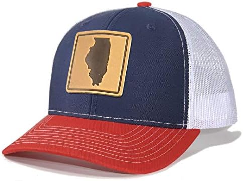 Homeland camisa o chapéu de caminhão de couro de Illinois de Illinois masculino