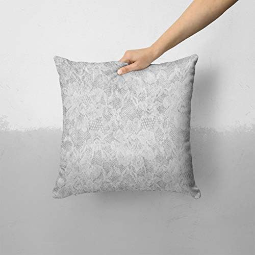 Iirov White Textury Lace - Decoração de casa decorativa personalizada Tampa de travesseiro interno ou externo
