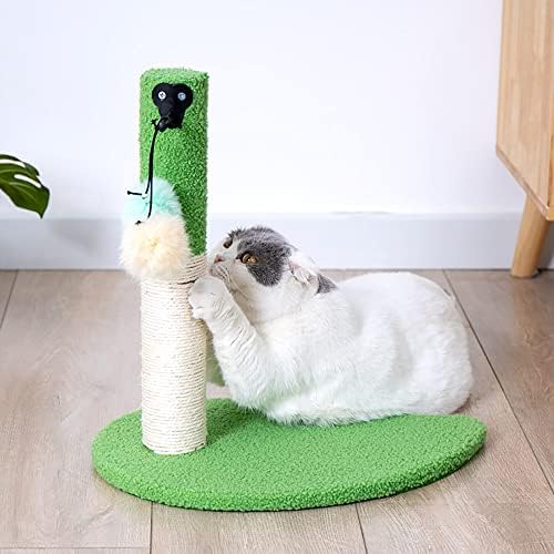 Postagem de arranhões de gatos cdipesp para gatos internos, folha verde gato alto scratcher com corda sisal