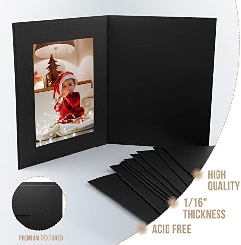 Golden State Art, Pacote de 50, 4x6 Pastas de fotos, moldura de papelão, cartões de moldura