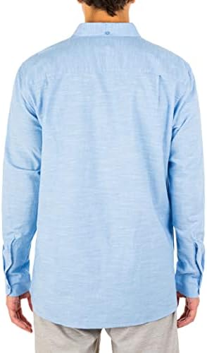 Hurley Men's One and SPELE TEXTURT LONGO SLAVE BUTTON UP