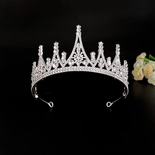 Hair Jewelry Crown Tiaras for Women Crystal Wedding Bridal Hair Acessórios de cor prata Moda Mulheres Princesa