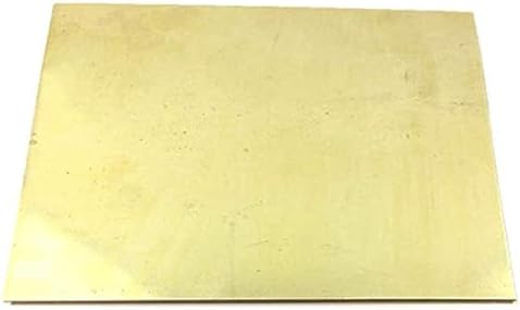 Placa de latão Yuesfz H62 Placa Brass Indústria de Placa DIY Folha de Folha de Folha de 0,6 mm, Largura 300mm/11,8 polegadas, Long 300mm/11,8 polegadas 1pcs Folha de folha de cobre pura
