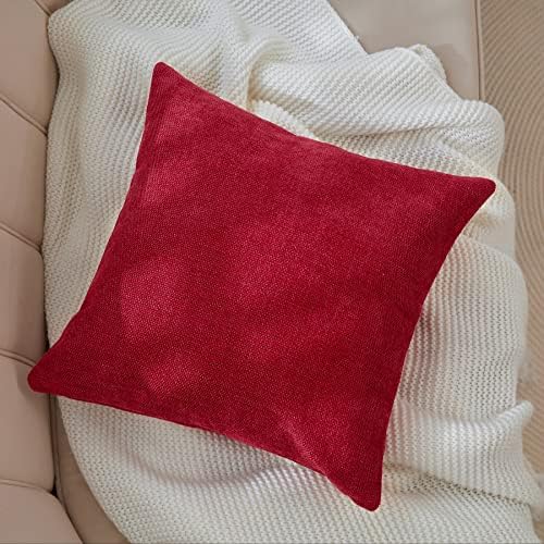 Capas de travesseiro vermelho lombar anickal lombares 12x20 polegadas de 2 polegadas de 2 capas de almofada