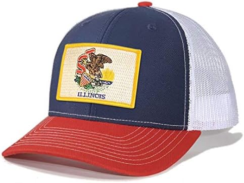 Homeland camisa o chapéu de caminhão de mancal de bandeira de Illinois masculino