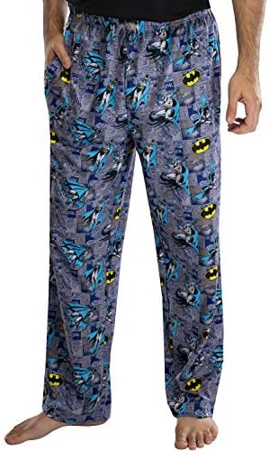 DC Comics Adult clássico clássico Batman AllOver Print Loungewear Pajama Pants for Men