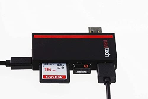 Navitech 2 em 1 laptop/tablet USB 3.0/2.0 Adaptador de hub/micro USB Entrada com SD/micro SD Reader