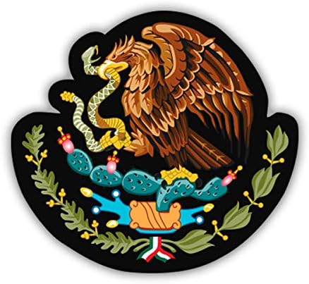 México Eagle México Brasão de Armas - Adesivo de Vinil de 3 - Para Laptop Water Bottle Phone - Decalque