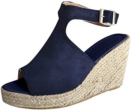 Sandálias para mulheres, sandálias de plataforma de moda de verão Peep Sandals Bownot tornozelo