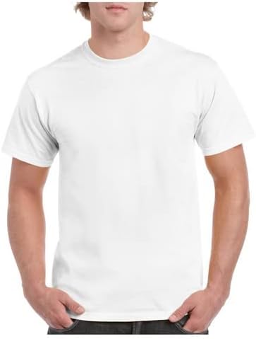 Gildan Blank Adult Camiseta de algodão pesado adulto