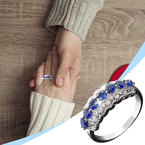 2023 Novo engajamento redondo de zircões de zircões femininos anéis de casamento anéis de jóias