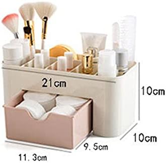 Akfriesnh Organizer Box 1PC Makeup Organizer Storage Box com gaveta Casco de cotocolador Caixa de armazenamento